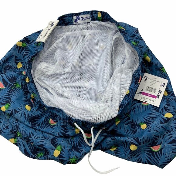 Trunks Sano Short Swim Trunks 2XL XXL Blue Pineapple Swingers Beach Swimsuit - Picture 4 of 12